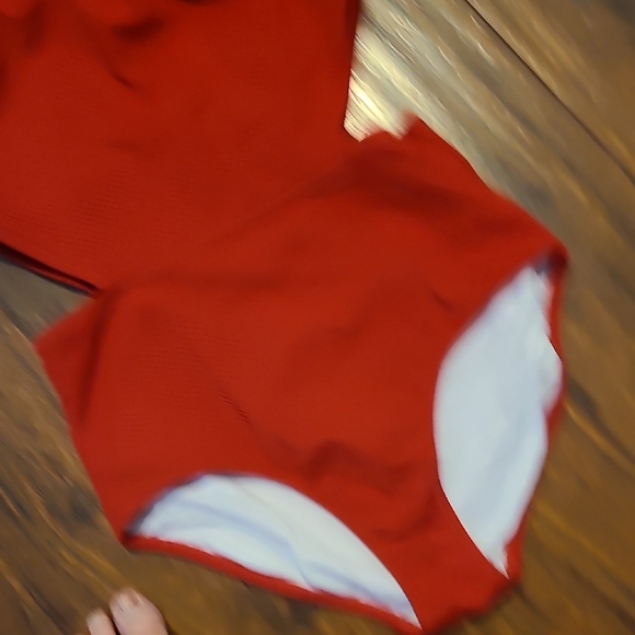 Womens Red Swimsuit - Picture 5 of 7